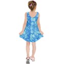 Light Circles, dark and light blue color Kids  Sleeveless Dress View2