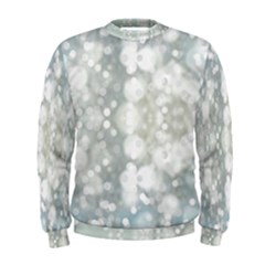 Light Circles, Blue Gray White Colors Men s Sweatshirt by picsaspassion