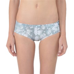 Light Circles, Blue Gray White Colors Classic Bikini Bottoms