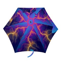 Lightning Colors, Blue Sky, Pink Orange Yellow Mini Folding Umbrellas by picsaspassion