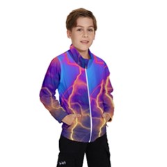 Lightning Colors, Blue Sky, Pink Orange Yellow Wind Breaker (kids) by picsaspassion