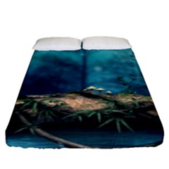 Mysterious Fantasy Nature  Fitted Sheet (queen Size)