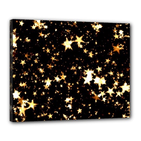 Golden Stars In The Sky Canvas 20  X 16 