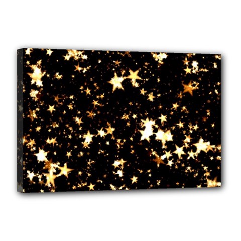 Golden Stars In The Sky Canvas 18  X 12 