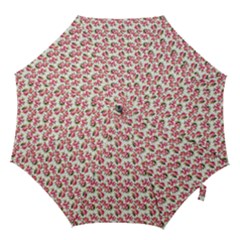 Gorgeous Pink Flower Pattern Hook Handle Umbrellas (small) by Brittlevirginclothing