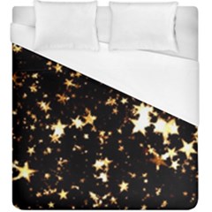 Golden Stars In The Sky Duvet Cover (king Size)