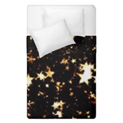 Golden Stars In The Sky Duvet Cover Double Side (single Size)