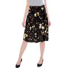 Golden Stars In The Sky Midi Beach Skirt