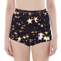 Golden Stars In The Sky High-waisted Bikini Bottoms