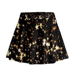 Golden Stars In The Sky Mini Flare Skirt