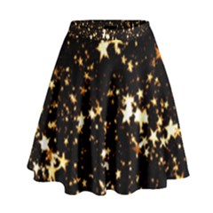 Golden Stars In The Sky High Waist Skirt by picsaspassion