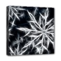 Snowflake in feather look, black and white Mini Canvas 8  x 8  View1