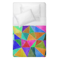 Triangles, Colorful Watercolor Art  Painting Duvet Cover (single Size) by picsaspassion