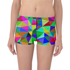 Colorful Triangles, Oil Painting Art Boyleg Bikini Bottoms