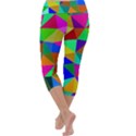 Colorful Triangles, oil painting art Capri Yoga Leggings View4