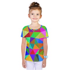 Colorful Triangles, Oil Painting Art Kids  One Piece Tee