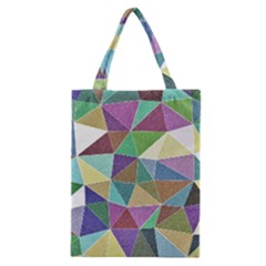 Colorful Triangles, Pencil Drawing Art Classic Tote Bag