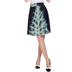 Christmas Fir, Green And Black Color A-line Skirt by picsaspassion