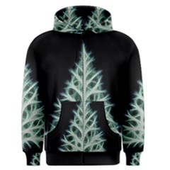 Christmas Fir, Green And Black Color Men s Zipper Hoodie