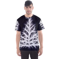 Christmas Fir, Black And White Men s Sport Mesh Tee