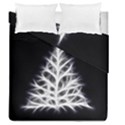 Christmas fir, black and white Duvet Cover Double Side (Queen Size) View1