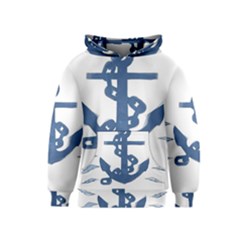 Blue Anchor,  Aquarel Painting Art Kids  Pullover Hoodie