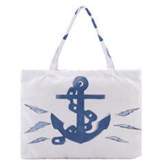 Blue Anchor,  Aquarel Painting Art Medium Zipper Tote Bag by picsaspassion