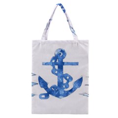 Anchor Aquarel Painting Art, Soft Blue Classic Tote Bag by picsaspassion