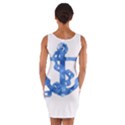 Anchor Aquarel painting art, soft blue Wrap Front Bodycon Dress View2