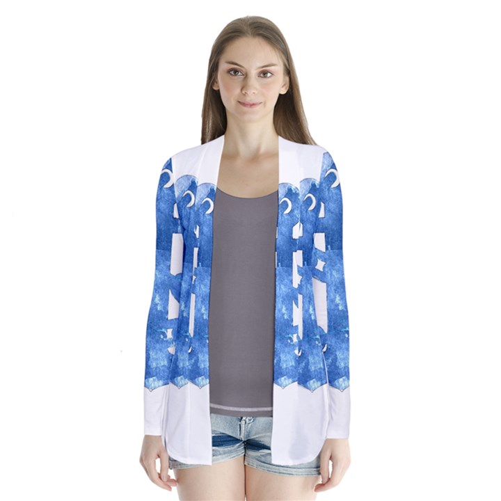 Anchor Aquarel painting art, soft blue Cardigans