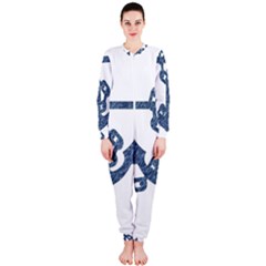 Anchor Pencil Drawing Art Onepiece Jumpsuit (ladies) 