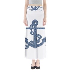 Anchor Pencil Drawing Art Maxi Skirts