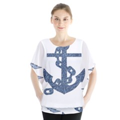 Anchor Pencil Drawing Art Blouse