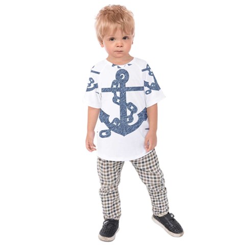 Anchor Pencil Drawing Art Kids  Raglan Tee by picsaspassion