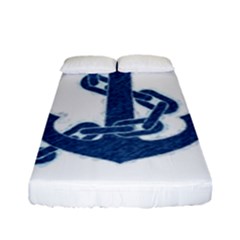 Blue Anchor Oil Painting Art Fitted Sheet (full/ Double Size)