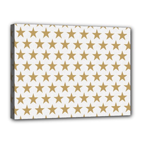 Golden Stars Pattern Canvas 16  X 12 