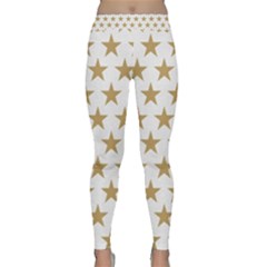 Golden Stars Pattern Classic Yoga Leggings