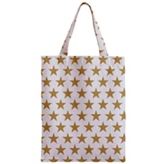 Golden Stars Pattern Zipper Classic Tote Bag