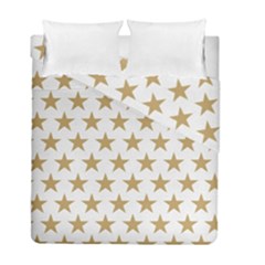 Golden Stars Pattern Duvet Cover Double Side (full/ Double Size)