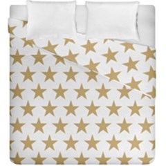 Golden Stars Pattern Duvet Cover Double Side (king Size)