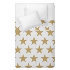 Golden Stars Pattern Duvet Cover Double Side (single Size)