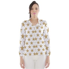 Golden Stars Pattern Wind Breaker (women) by picsaspassion