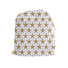 Golden Stars Pattern Drawstring Pouches (extra Large)