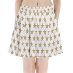 Golden Stars Pattern Pleated Mini Skirt