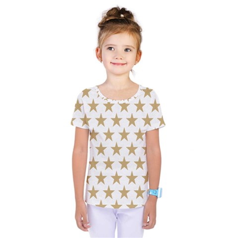 Golden Stars Pattern Kids  One Piece Tee by picsaspassion