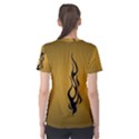 Flame black, golden background Women s Cotton Tee View2