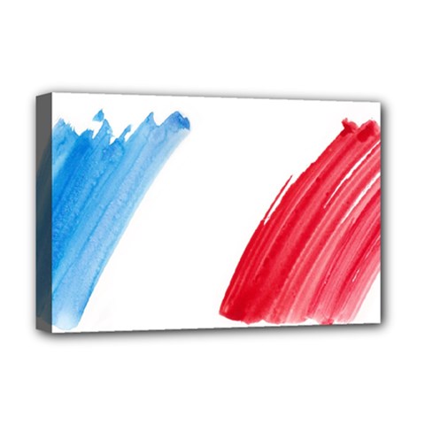 Tricolor Banner France Deluxe Canvas 18  X 12  