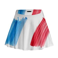 Tricolor Banner France Mini Flare Skirt