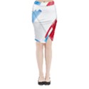 Tricolor banner france Midi Wrap Pencil Skirt View1