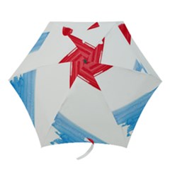 Tricolor Banner Watercolor Painting, Red Blue White Mini Folding Umbrellas by picsaspassion